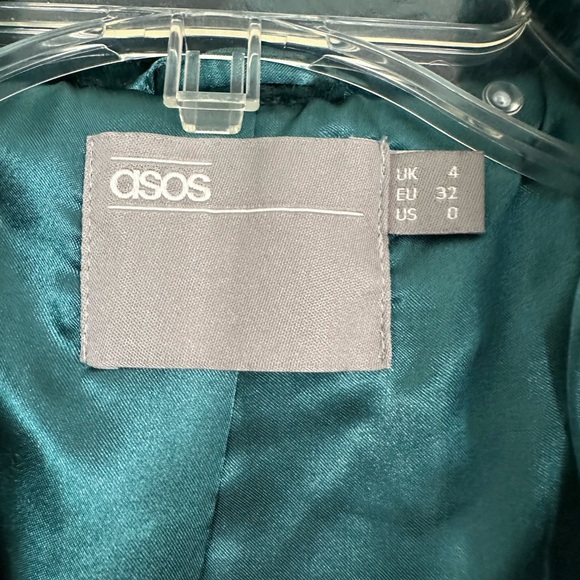ASOS Teal Blue Pink Faux Fur Jacket 4 - Picture 3 of 4